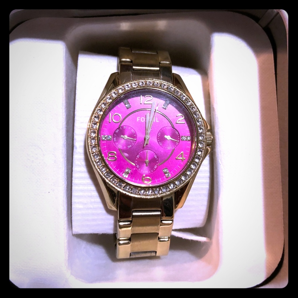 Fossil Watch-Pink
